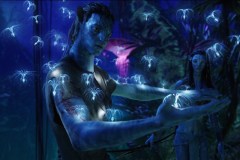 Avatar, Sam Worthington in una suggestiva sequenza del film di James Cameron