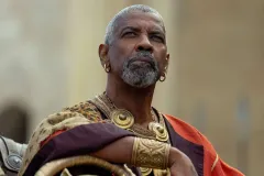 Il gladiatore II, Denzel Washington in una scena del film