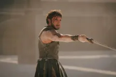 Il gladiatore II, Paul Mescal in una scena del film