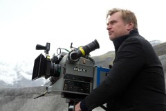 Interstellar, un'immagine di Christopher Nolan dal set del film