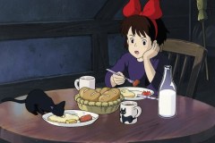 Kiki - Consegne a domicilio, Kiki e Jiji a cena in in una scena del film