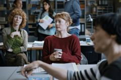 La sala professori, Leonie Benesch durante una sequenza del film