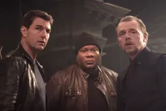 Mission: Impossible - Dead Reckoning - Parte uno, Tom Cruise, Ving Rhames e Simon Pegg in una foto del film