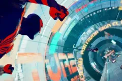 Spider-Man: Across the Spider-Verse, una fantasiosa scena d'azione del film