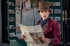 Wonka, Timothée Chalamet in una scena del film