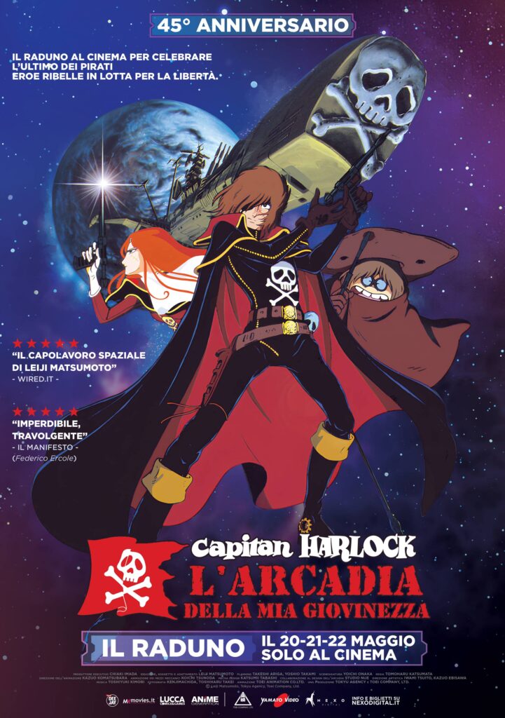 Capitan Harlock - L'Arcadia della mia giovinezza, la locandina italiana del film