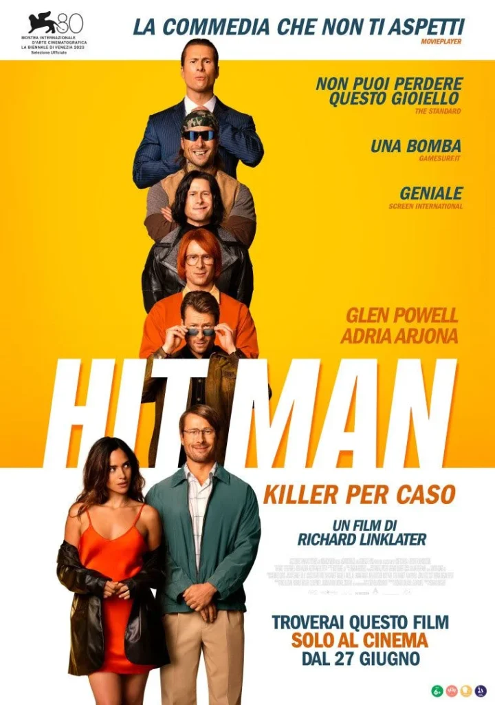 Hit Man, la locandina italiana del film di Richard Linklater