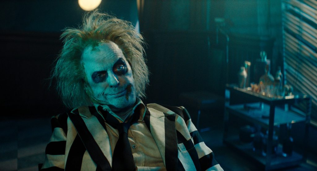 Michael Keaton in un'immagine di Beetlejuice Beetlejuice