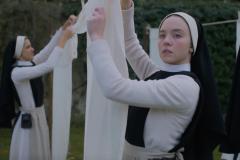 Immaculate - La prescelta, Sydney Sweeney durante una sequenza del film